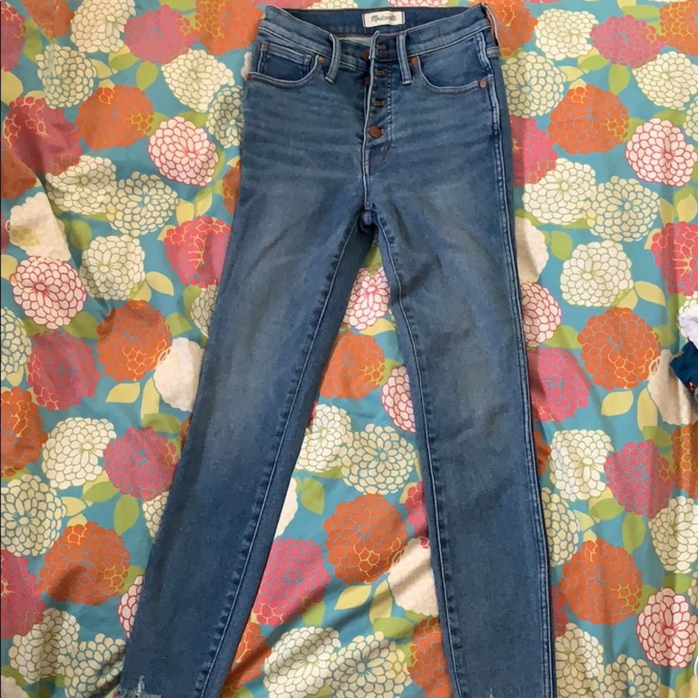 Madewell high rise skinny button-fly jeans